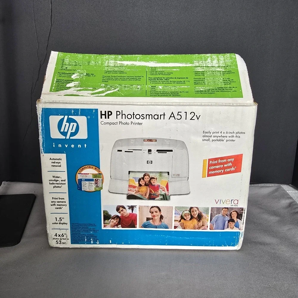 HP Photosmart A512v Compact Photo Printer 1.5 Inch Display